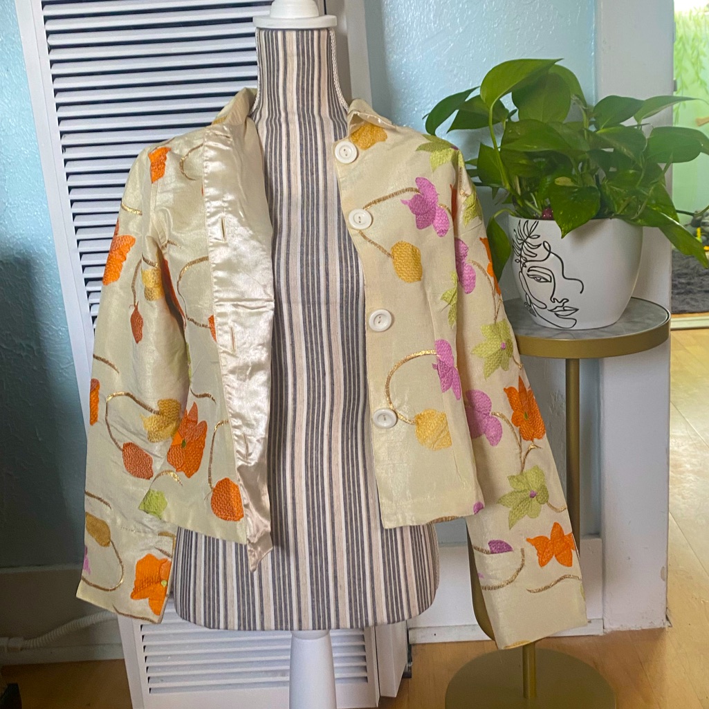 Vintage 60’s Floral Peacoat Jacket